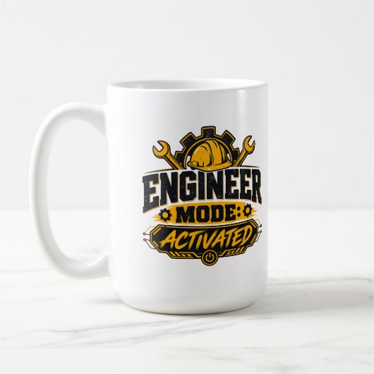 Mug Mode Ingénieur Activé | Humour d'Ingénieur (Gauche)