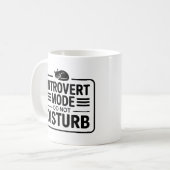 Mug Mode Introverti Ne Pas Déranger Typographie Minima (Devant gauche)