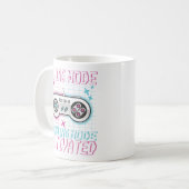 Mug Mode Jeu Activé Retro Pixel Gamer Design (Devant gauche)