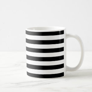 Mug Mode Luxe Lrayures noir et blanc tendance Cute