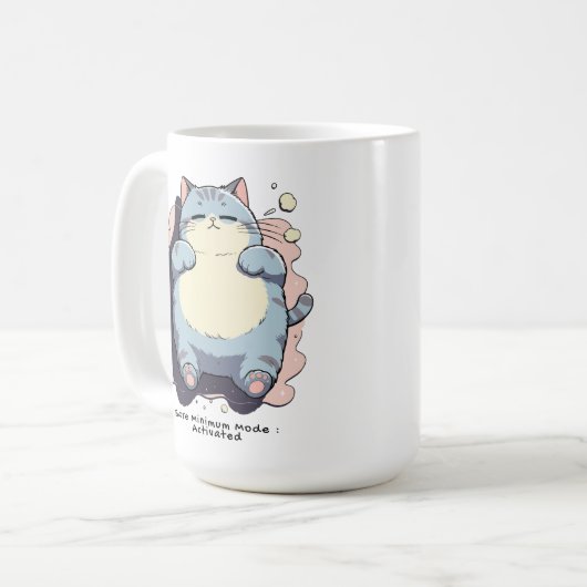 Mug Mode Minimum Activé – Humeur Relatable (Devant gauche)