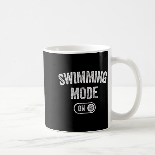 Mug Mode natation activé Cadeau drôle pour nageur Entr (Droite)
