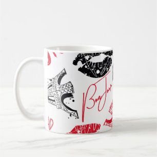Mug Mode Paris, calligraphie motif Tour Eiffel.