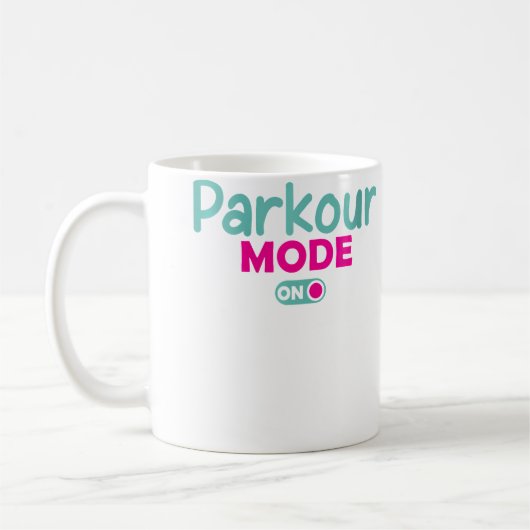 Mug Mode Parkour Féminin Activé Course Libre Drôle Par (Gauche)