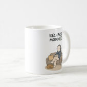 Mug Mode Recharge Activé Mème Drôle d'Introverti (Devant droit)