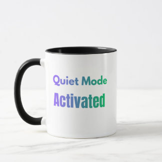 Mug Mode Silencieux Activé – Typographie Gras