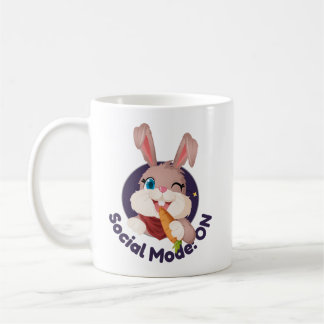 Mug Mode Social activé et je suis parti Drôle d'humour