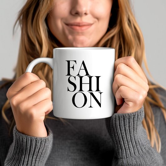 Mug MODE - Typographie Fashionista Trend Cote