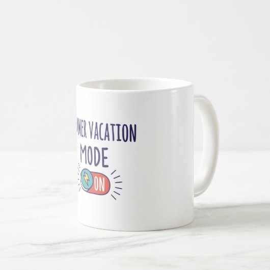 Mug Mode vacances d'été Activé (Devant droit)