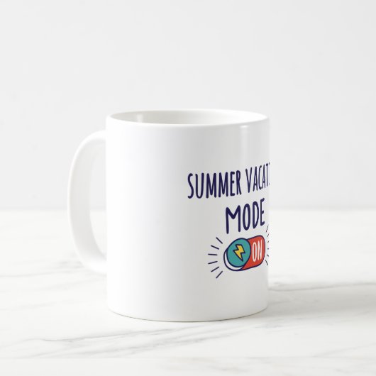 Mug Mode vacances d'été Activé (Devant gauche)