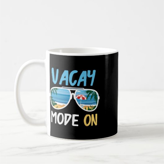 Mug Mode Vacances Drôles Mignonnes Activé Vacances D'é (Gauche)