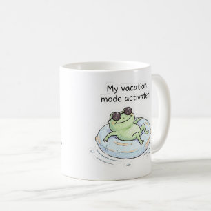 Mug Mode Vacances Grenouille Mignonne Activé Été Drôle