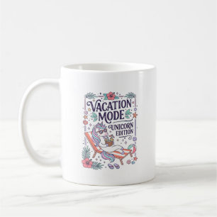 Mug Mode Vacances Licorne Édition Licorne Adorable App