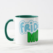 Mug Mode Vendredi : Activé – Humour de Bureau Casual F (Gauche)