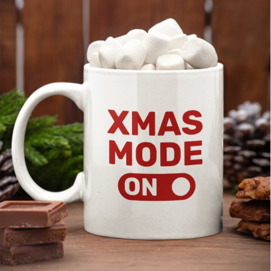 Mug Mode XMAS Sur Typographie Rouge