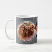 Mug Modèle 3 Photos circulaires Collage gris foncé C19 (Gauche)