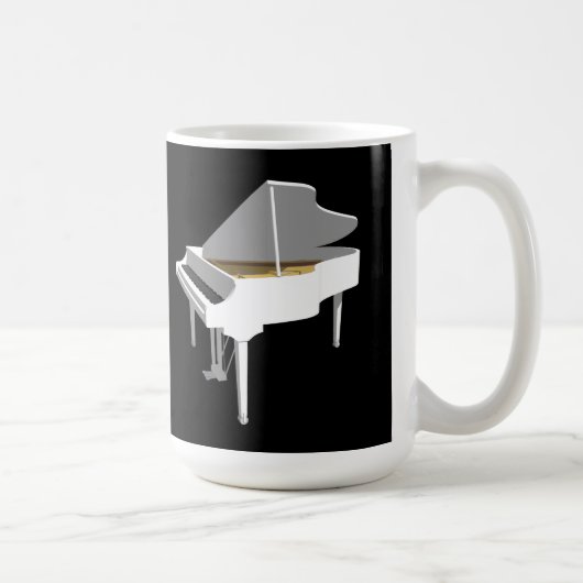 Mug modèle 3D : Piano à queue blanc : (Droite)