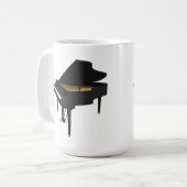 Mug modèle 3D : Piano à queue noir : (Devant gauche)