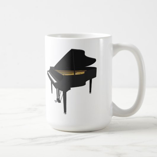 Mug modèle 3D : Piano à queue noir : (Droite)