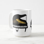 Mug modèle 3D : Piano à queue noir : (Devant gauche)