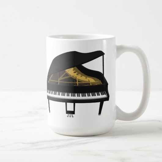 Mug modèle 3D : Piano à queue noir : (Droite)