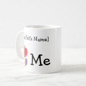 Mug Modèle animal de coeur de Lover_I à deux tons (Devant gauche)