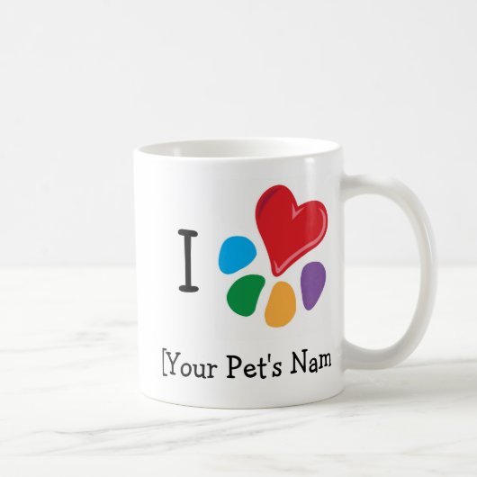 Mug Modèle animal de coeur de Lover_I à deux tons (Droite)