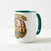 Mug Modèle ARMY Retraité avec drapeau et aigle (Devant droit)
