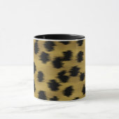 Mug Modèle Brown noir et d'or d'impression de guépard (Centre)