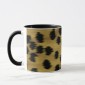 Mug Modèle Brown noir et d'or d'impression de guépard (Gauche)