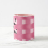 Mug Modèle carreaux rose patronne (Centre)