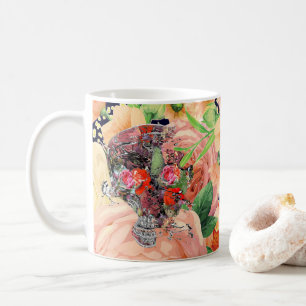 Mug Modèle crâne floral