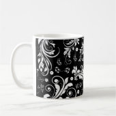 Mug Modèle Damask, Damask français, noir et blanc (Gauche)