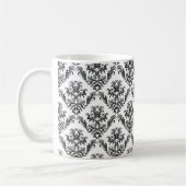 Mug Modèle Damask, Damask français, noir et blanc (Gauche)