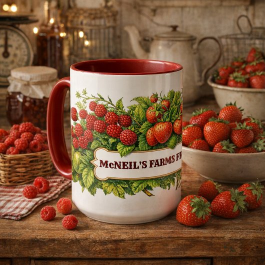 Mug Modèle de baies fraîches de la ferme