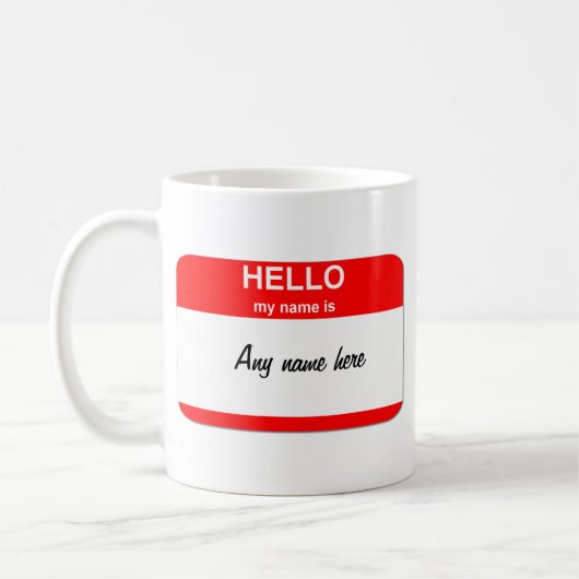 Mug Modèle de balise de nom vide (Gauche)