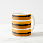 Mug Modèle de bande orange brun (Devant droit)