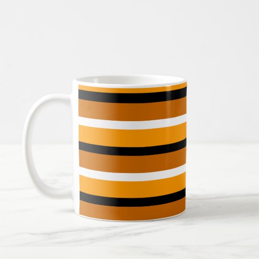 Mug Modèle de bande orange brun (Gauche)
