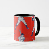 Mug Modèle de baseball vintage (Devant droit)