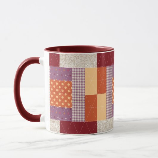 Mug Modèle de bloc de patchwork "Boîte de crayons" (Gauche)