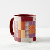 Mug Modèle de bloc de patchwork "Boîte de crayons" (Devant gauche)
