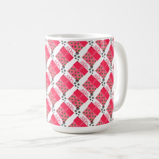 Mug Modèle de cadeau de Noël (Devant droit)