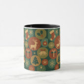 Mug Modèle de cercles de Noël (Centre)