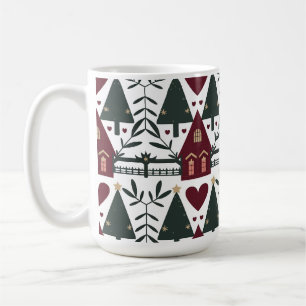 Mug Modèle de chalet de Noël scandinave 