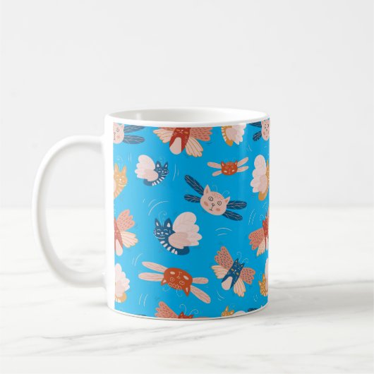 Mug Modèle de chats d'ange mignon (Gauche)