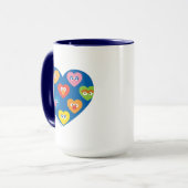 Mug Modèle de cœurs de la rue Sésame pour la Saint-Val (Devant gauche)