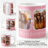 Mug Modèle de collage photo 6 Modern Memory rose C51