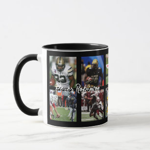 Mug Modèle de collage photo de football Photo Block
