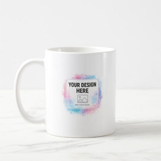 Mug Modèle de conception aquarelle modifiable – Votre  (Gauche)