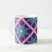 Mug Modèle de courtepointe Lone Star Violet (Devant gauche)